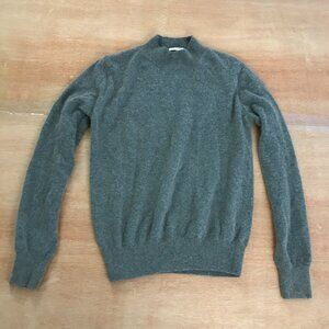 YS Jemma Sweater Women One Size Gray Racoon Wool Blend Long Sleeve Pullover